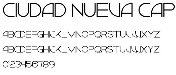 Ciudad Nueva CAPS font